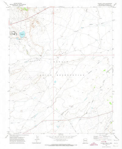 United States Geological Survey Chuska Lake, NM (1970, 24000-Scale) digital map