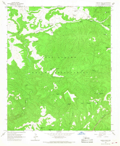 United States Geological Survey Cibecue Peak, AZ (1966, 24000-Scale) digital map