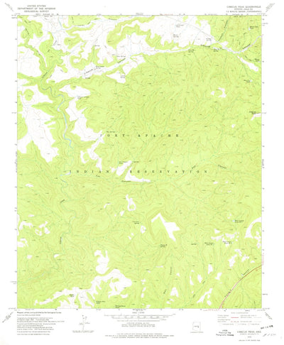 United States Geological Survey Cibecue Peak, AZ (1978, 24000-Scale) digital map