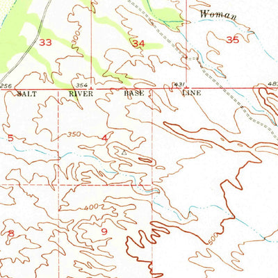 United States Geological Survey Cibola, AZ-CA (1951, 62500-Scale) digital map