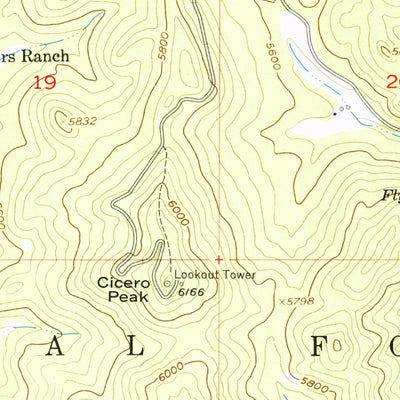 United States Geological Survey Cicero Peak, SD (1955, 24000-Scale) digital map