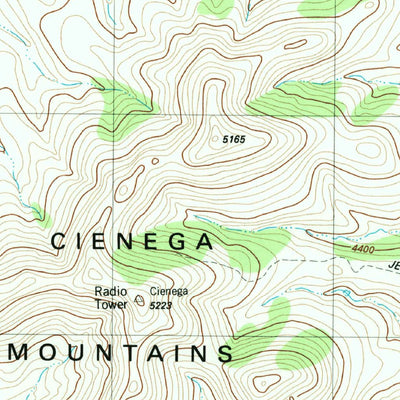 United States Geological Survey Cienega Mountains, TX (1983, 24000-Scale) digital map