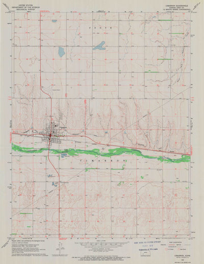 United States Geological Survey Cimarron, KS (1968, 24000-Scale) digital map