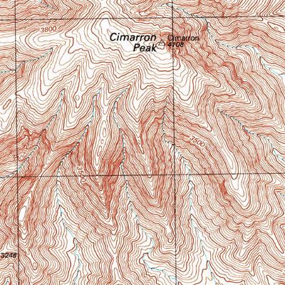 United States Geological Survey Cimarron Peak, AZ (1996, 24000-Scale) digital map