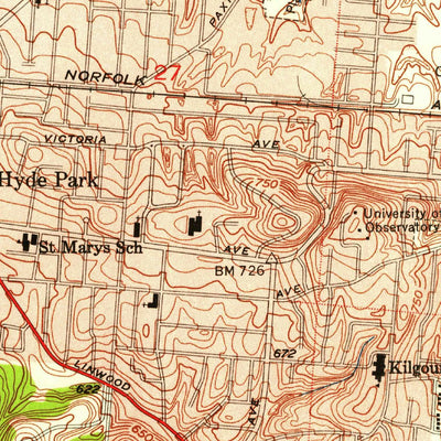United States Geological Survey Cincinnati East, OH (1953, 24000-Scale) digital map