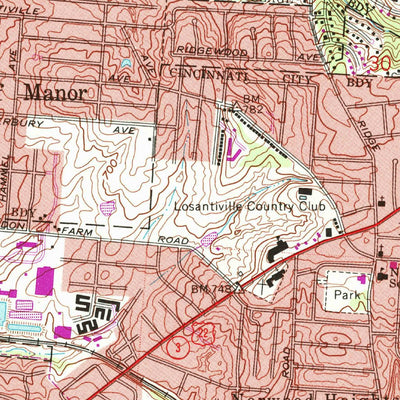 United States Geological Survey Cincinnati East, OH (1961, 24000-Scale) digital map