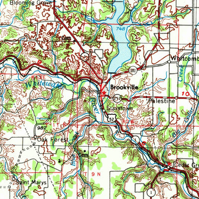 United States Geological Survey Cincinnati, OH-IN-KY (1953, 250000-Scale) digital map
