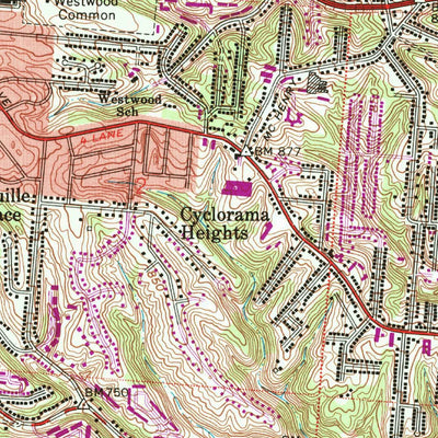 United States Geological Survey Cincinnati West, OH (1961, 24000-Scale) digital map