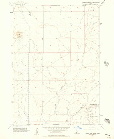 United States Geological Survey Cinder Cone Butte, ID (1956, 24000-Scale) digital map