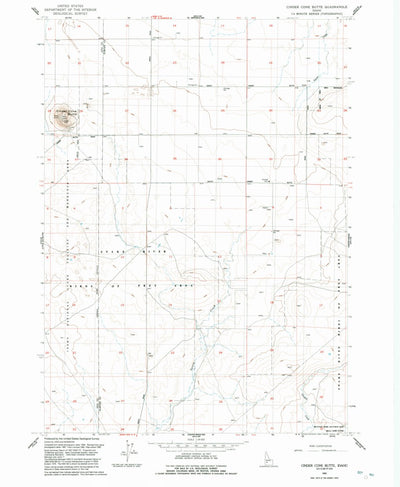 United States Geological Survey Cinder Cone Butte, ID (1992, 24000-Scale) digital map