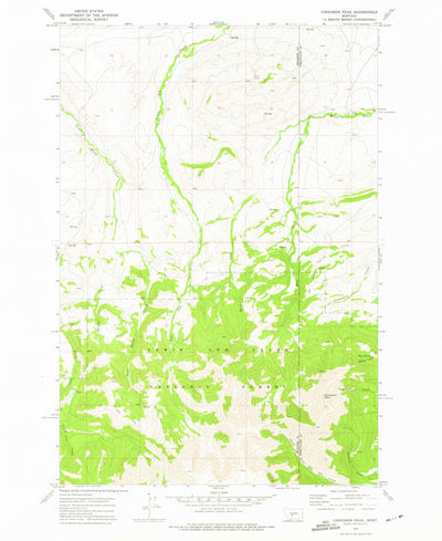 United States Geological Survey Cinnamon Peak, MT (1972, 24000-Scale) digital map