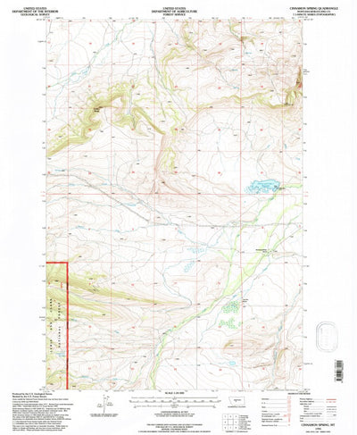 United States Geological Survey Cinnamon Spring, MT (1995, 24000-Scale) digital map