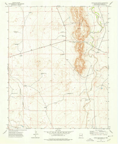 United States Geological Survey Circle Bar Ranch, NM (1973, 24000-Scale) digital map