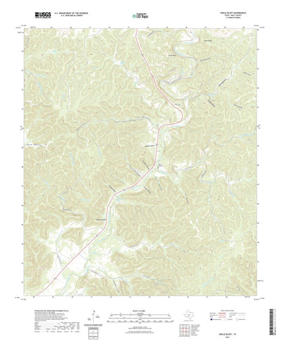 United States Geological Survey Circle Bluff, TX (2022, 24000-Scale) digital map