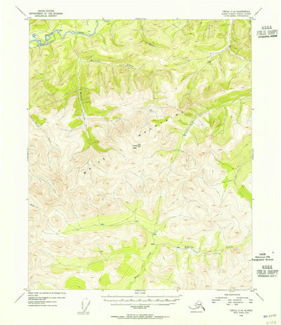 United States Geological Survey Circle C-6, AK (1954, 63360-Scale) digital map