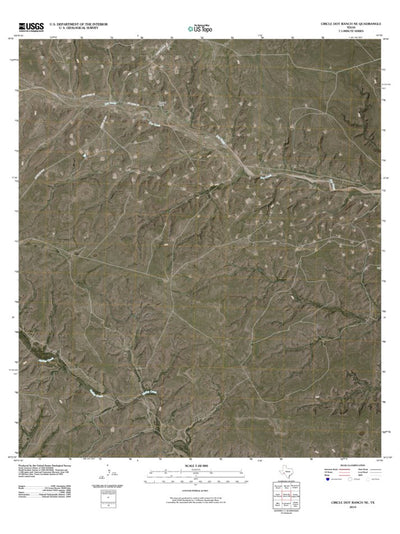 United States Geological Survey Circle Dot Ranch NE, TX (2010, 24000-Scale) digital map