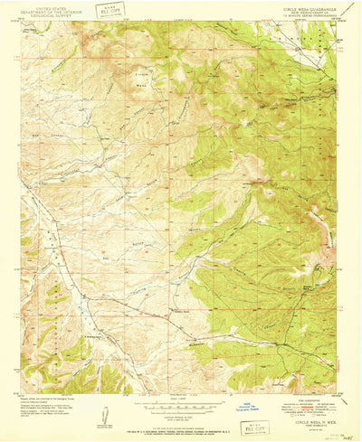 United States Geological Survey Circle Mesa, NM (1951, 24000-Scale) digital map
