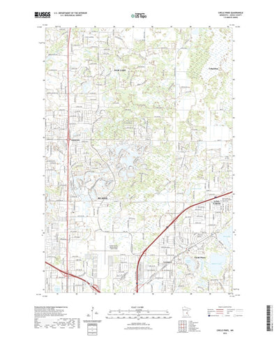 United States Geological Survey Circle Pines, MN (2022, 24000-Scale) digital map