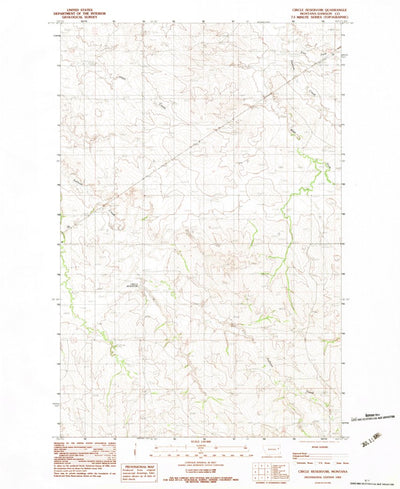 United States Geological Survey Circle Reservoir, MT (1983, 24000-Scale) digital map