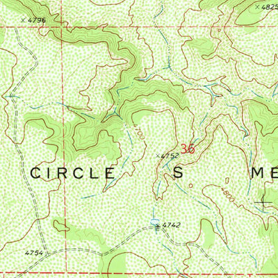 United States Geological Survey Circle S Mesa, NM (1970, 24000-Scale) digital map