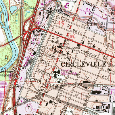 United States Geological Survey Circleville, OH (1961, 24000-Scale) digital map