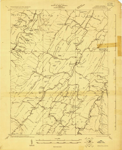 United States Geological Survey Circleville, WV (1924, 48000-Scale) digital map