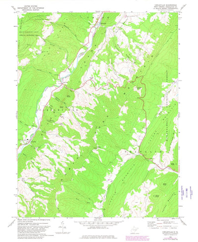 United States Geological Survey Circleville, WV (1968, 24000-Scale) digital map