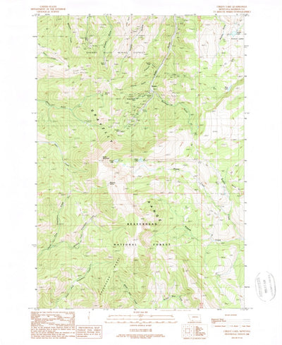 United States Geological Survey Cirque Lake, MT (1988, 24000-Scale) digital map