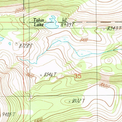 United States Geological Survey Cirque Lake, MT (1988, 24000-Scale) digital map