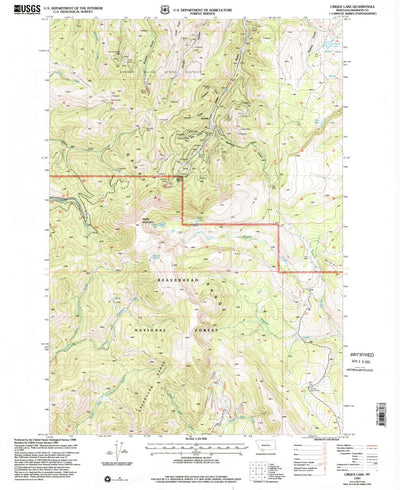 United States Geological Survey Cirque Lake, MT (1997, 24000-Scale) digital map