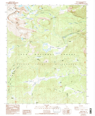 United States Geological Survey Cirque Peak, CA (1988, 24000-Scale) digital map