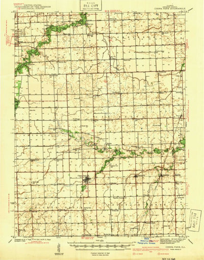 United States Geological Survey Cissna Park, IL (1939, 62500-Scale) digital map