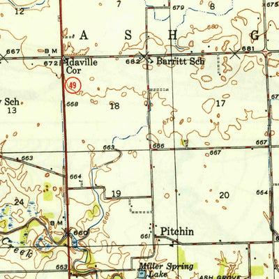 United States Geological Survey Cissna Park, IL (1949, 62500-Scale) digital map