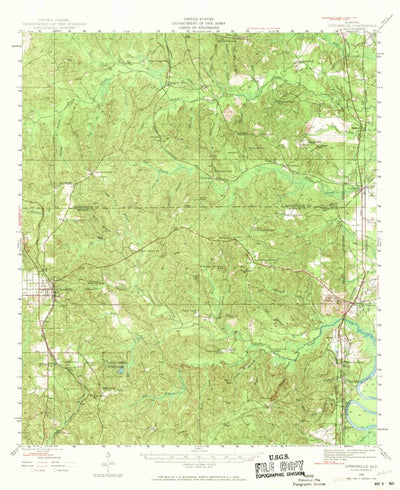United States Geological Survey Citronelle, AL (1943, 62500-Scale) digital map