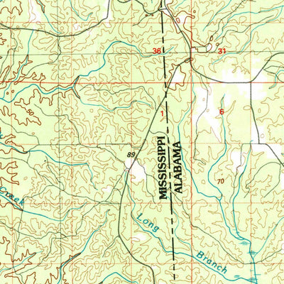 United States Geological Survey Citronelle, AL-MS (1984, 100000-Scale) digital map