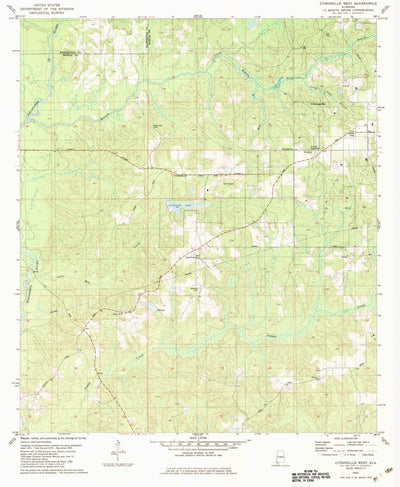 United States Geological Survey Citronelle West, AL (1982, 24000-Scale) digital map