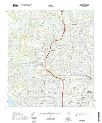 United States Geological Survey Citrus Park, FL (2021, 24000-Scale) digital map