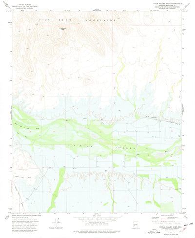 United States Geological Survey Citrus Valley West, AZ (1973, 24000-Scale) digital map