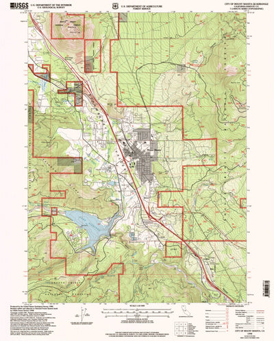 United States Geological Survey City Of Mount Shasta, CA (1998, 24000-Scale) digital map