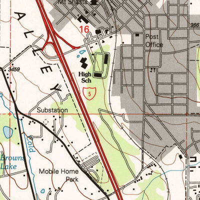 United States Geological Survey City Of Mount Shasta, CA (1998, 24000-Scale) digital map