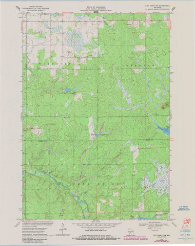 United States Geological Survey City Point NW, WI (1970, 24000-Scale) digital map