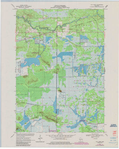 United States Geological Survey City Point, WI (1970, 24000-Scale) digital map