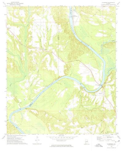 United States Geological Survey Claiborne, AL (1972, 24000-Scale) digital map