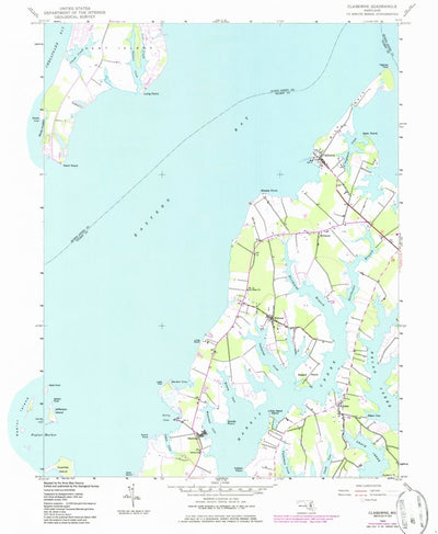 United States Geological Survey Claiborne, MD (1942, 24000-Scale) digital map