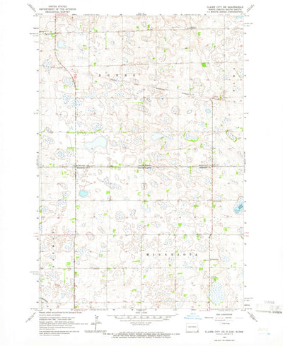 United States Geological Survey Claire City NE, ND-SD (1964, 24000-Scale) digital map