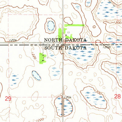 United States Geological Survey Claire City NE, ND-SD (1964, 24000-Scale) digital map