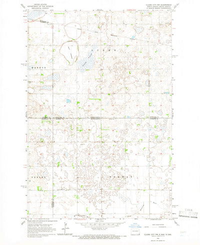 United States Geological Survey Claire City NW, ND-SD (1964, 24000-Scale) digital map
