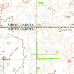 United States Geological Survey Claire City NW, ND-SD (1964, 24000-Scale) digital map
