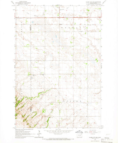 United States Geological Survey Claire City SW, SD (1964, 24000-Scale) digital map