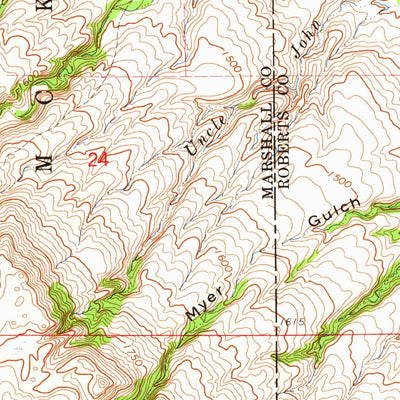 United States Geological Survey Claire City SW, SD (1964, 24000-Scale) digital map